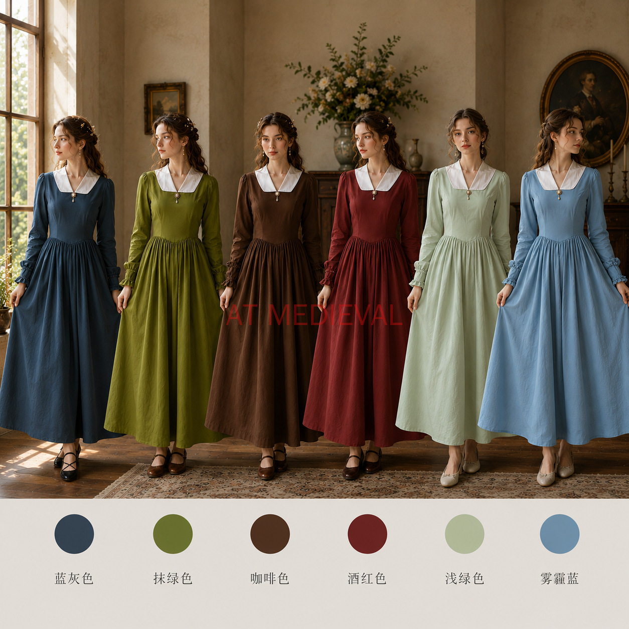 فستان نهاري فيكتوري عتيق، ملاب - مراجعة Vintage Fashion Stores وسعره