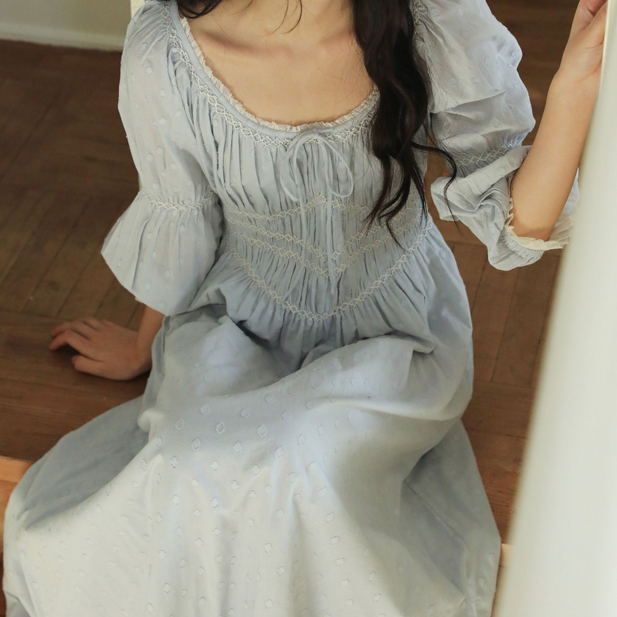 فستان طويل فرنسي عتيق للربيع م - مراجعة Vintage Fashion Dresses وسعره